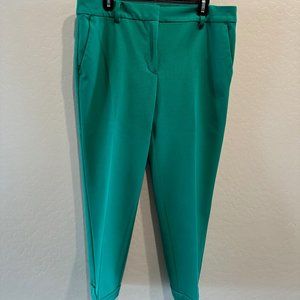 LOFT Devin Slim Kelly Green Pants Size 12